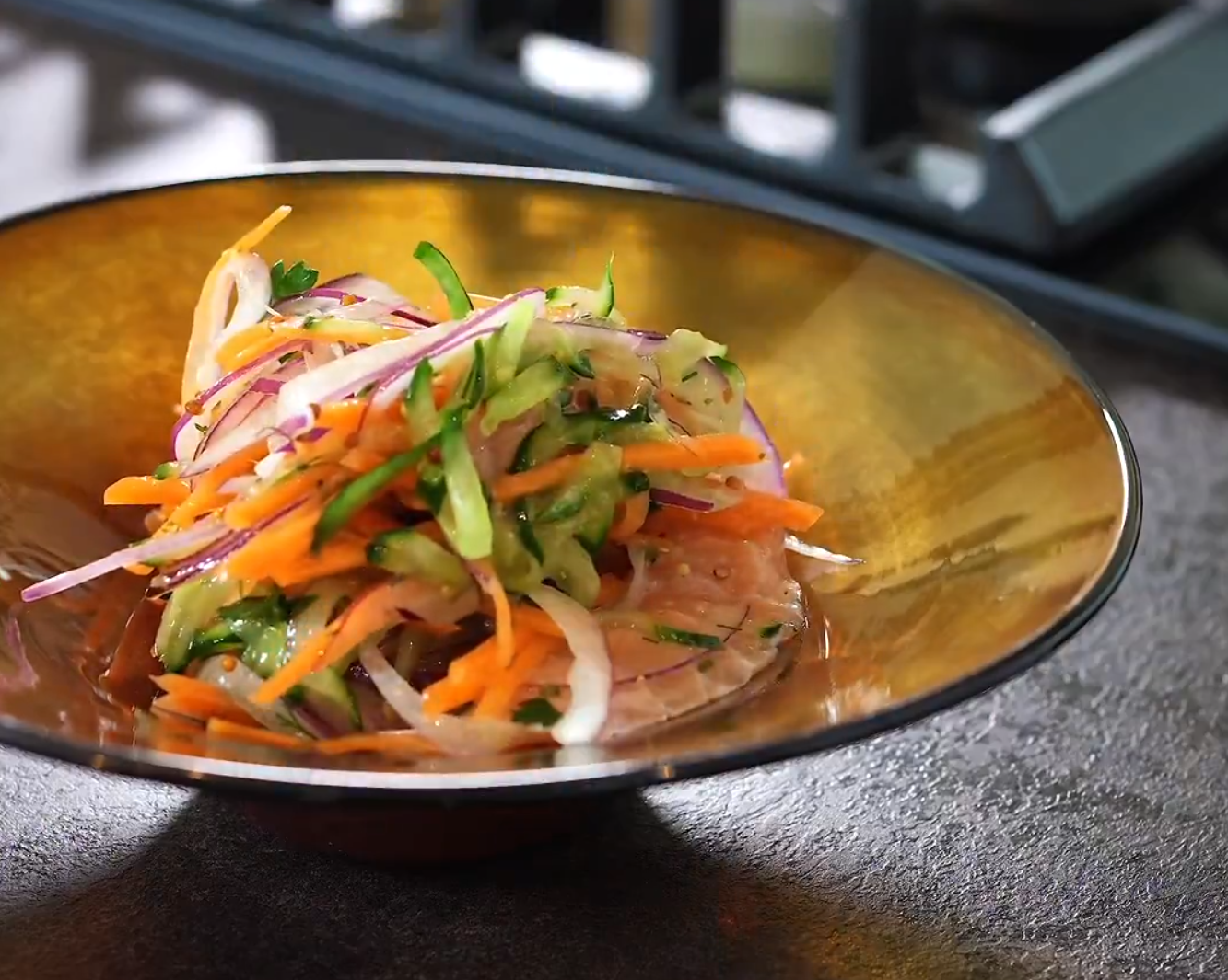 レストランで教わったサーモンマリネ